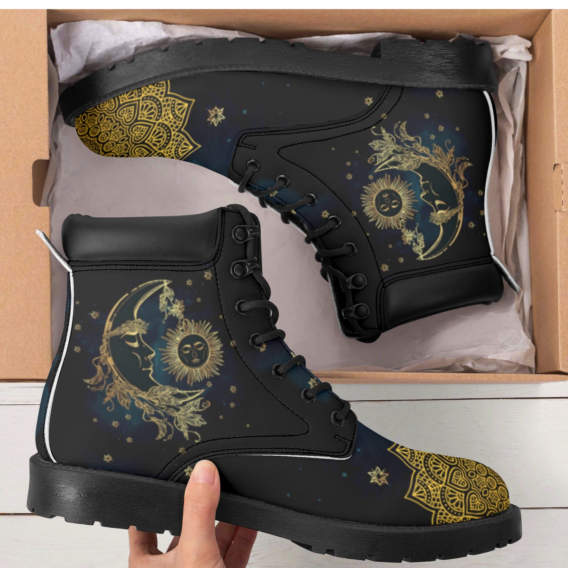 Moon Sun! Mens All Season Leather Boots - AGTC