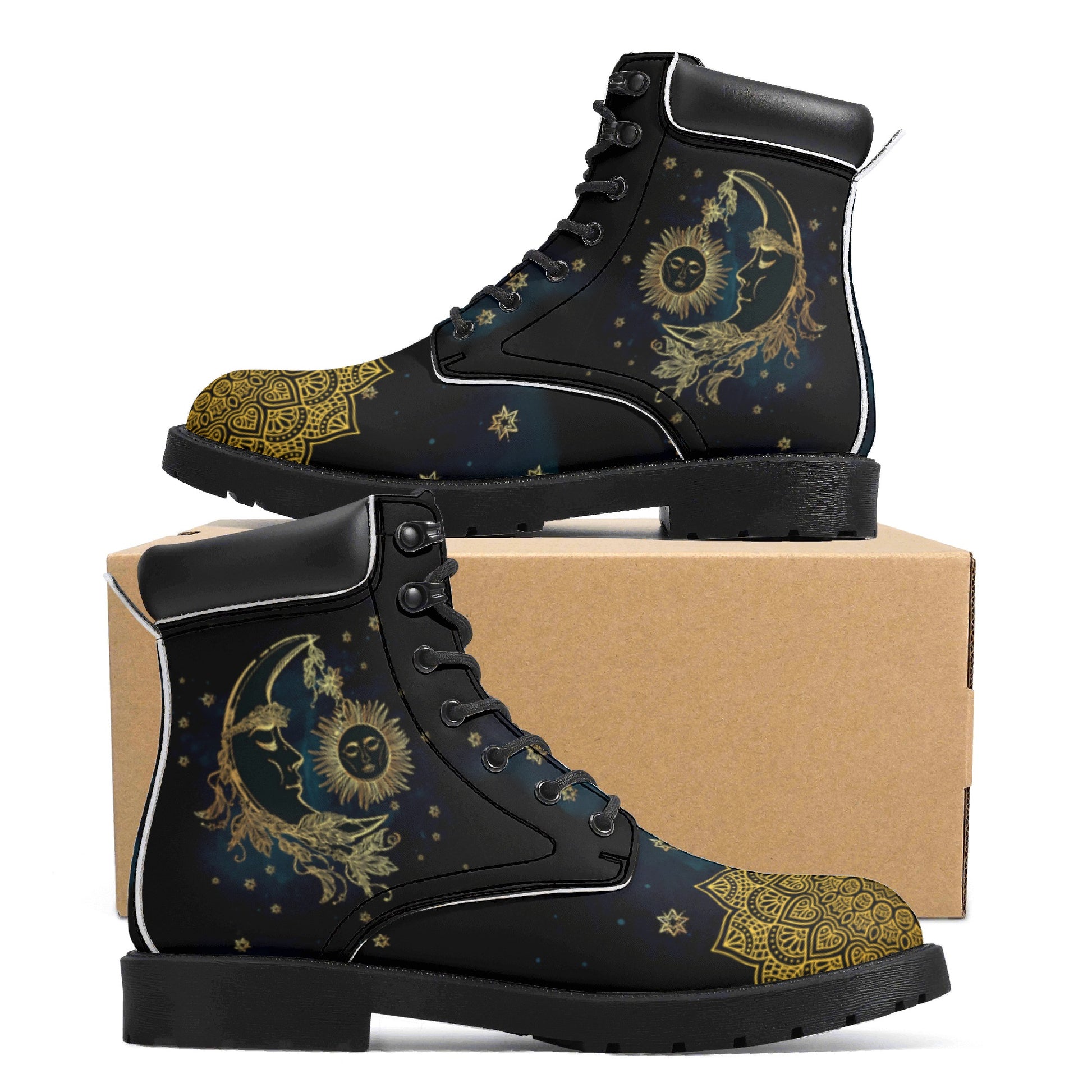 Moon Sun! Mens All Season Leather Boots - AGTC