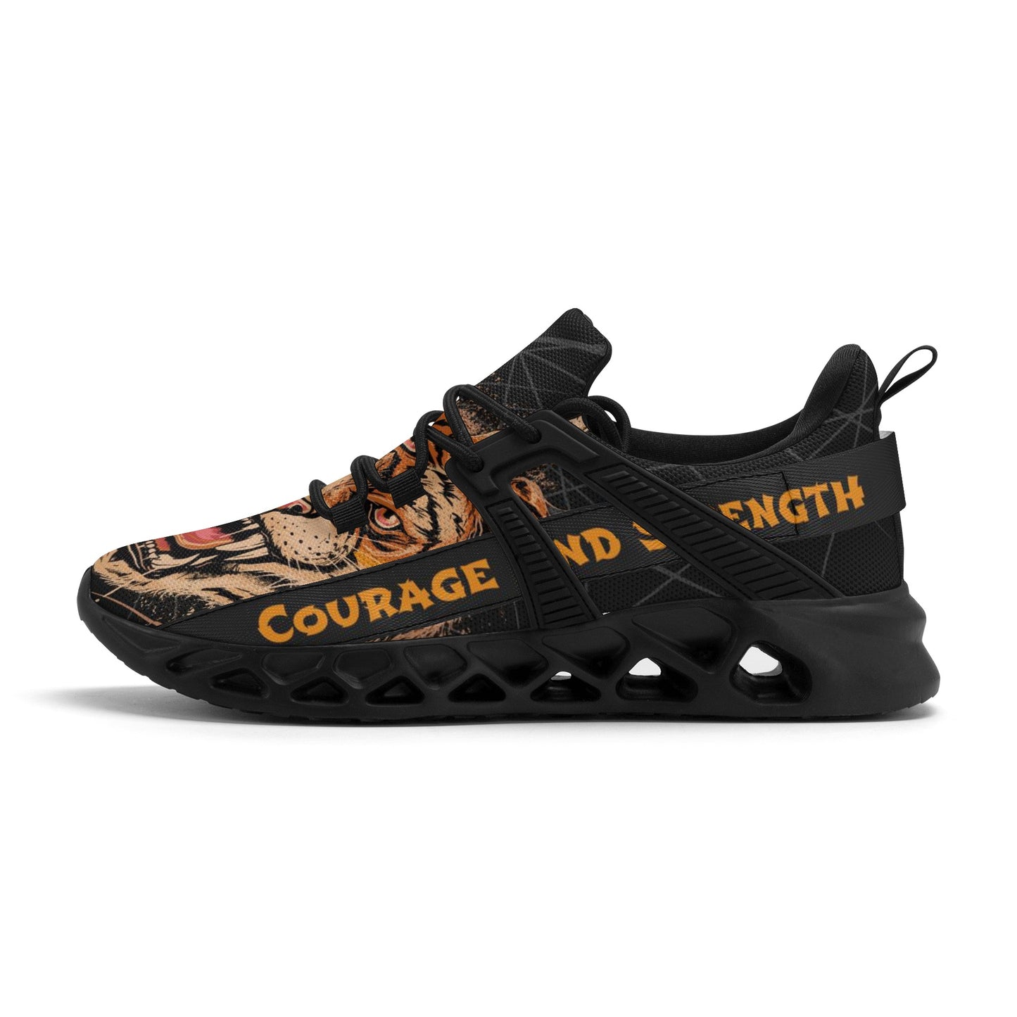 Eye Of The Tiger | Men's New Elastic Sport Sneakers - Comfortable, Breathable, and Stylish - AGTC