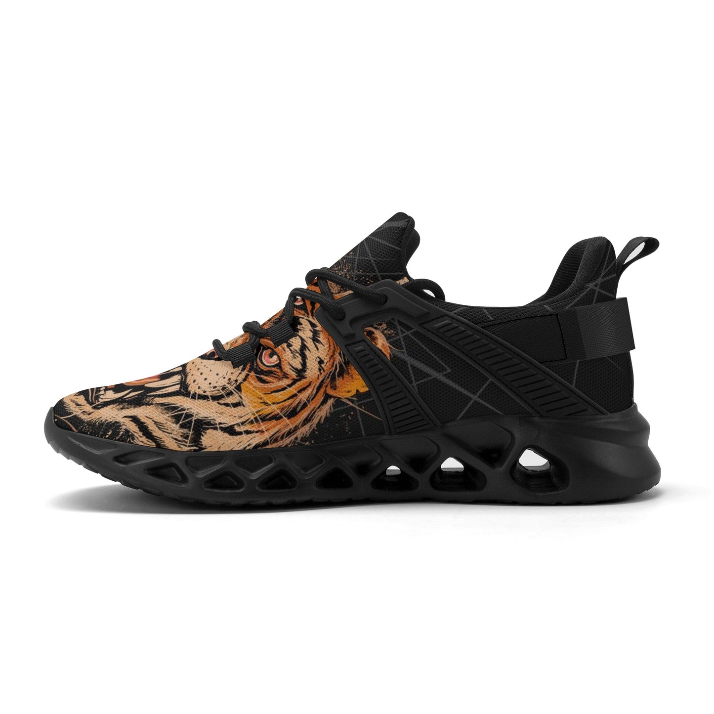 Eye Of The Tiger | Men's New Elastic Sport Sneakers - Comfortable, Breathable, and Stylish - AGTC