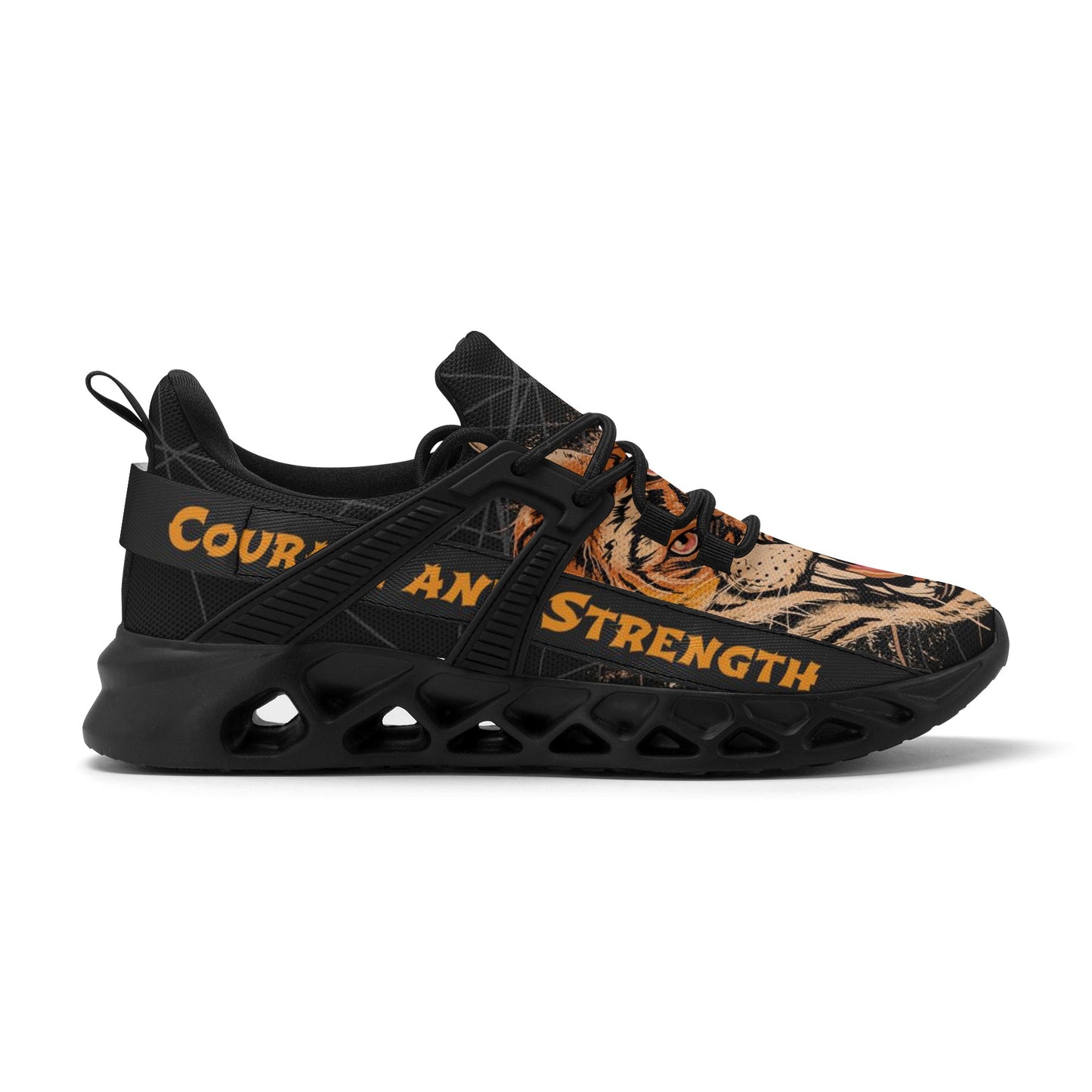 Eye Of The Tiger | Men's New Elastic Sport Sneakers - Comfortable, Breathable, and Stylish - AGTC