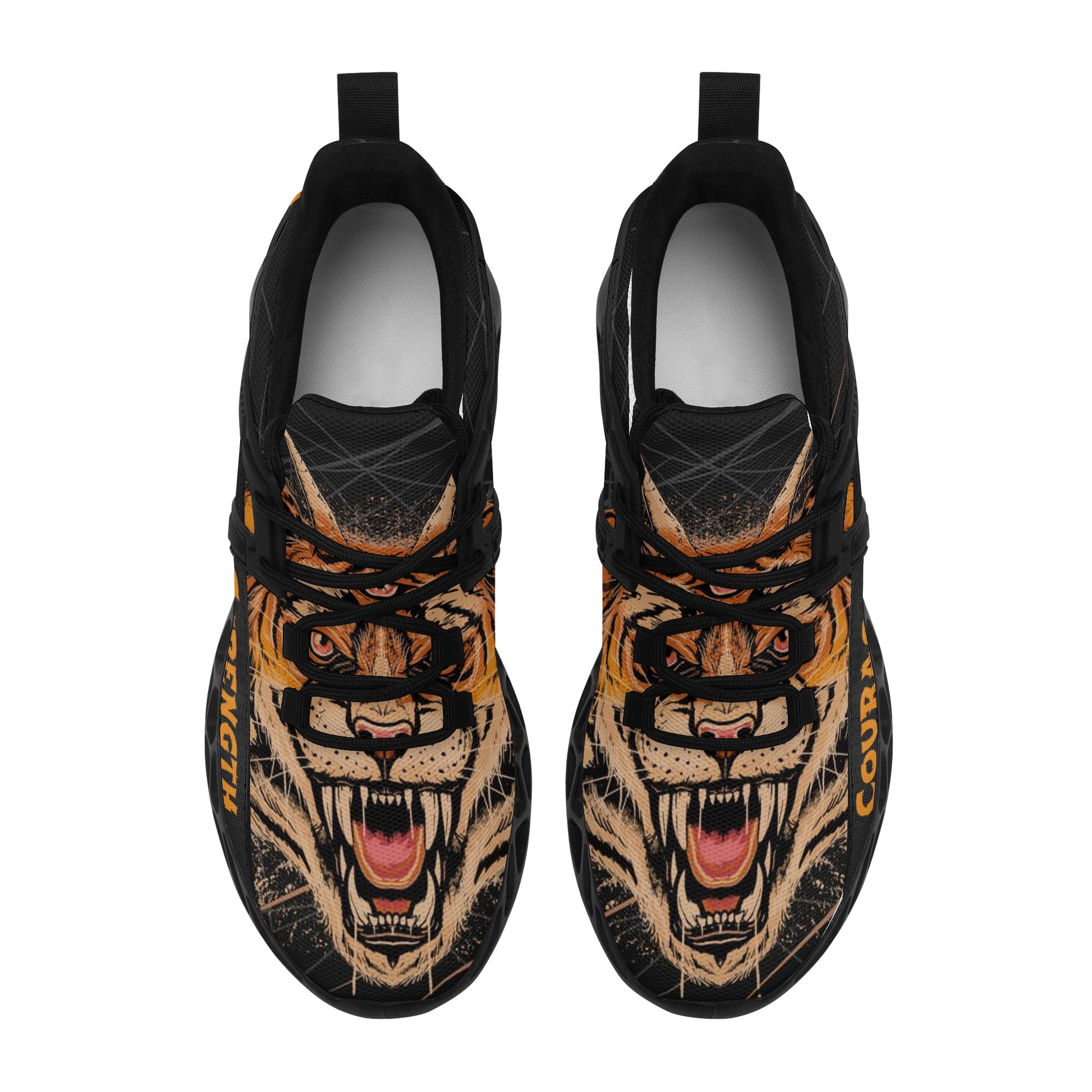 Eye Of The Tiger | Men's New Elastic Sport Sneakers - Comfortable, Breathable, and Stylish - AGTC