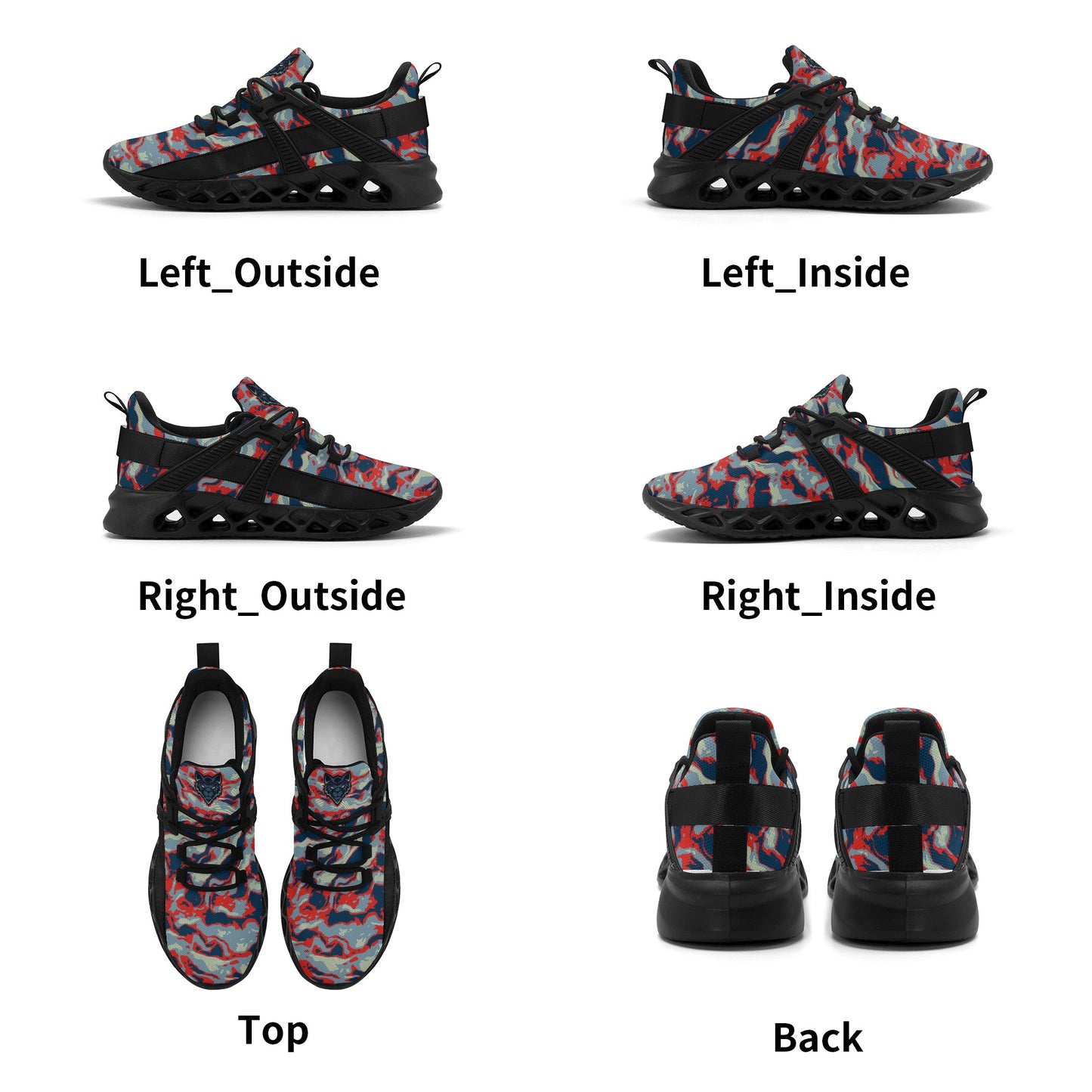 Camo Wolf | Men's New Elastic Sport Sneakers - Stylish and Comfortable - AGTC