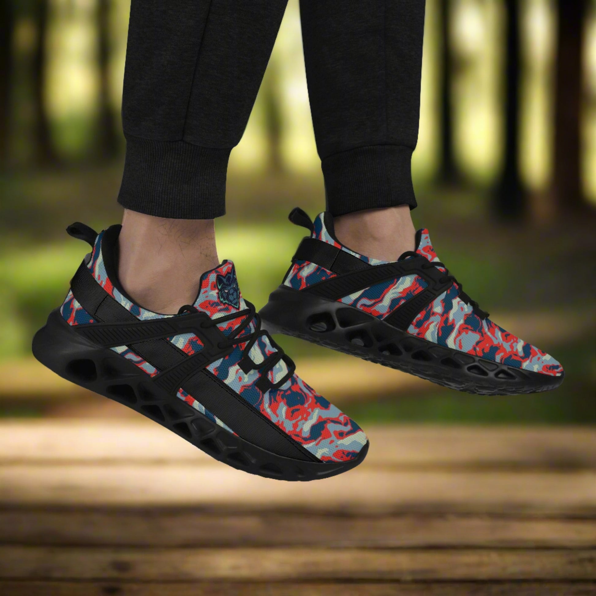 Camo Wolf | Men's New Elastic Sport Sneakers - Stylish and Comfortable - AGTC