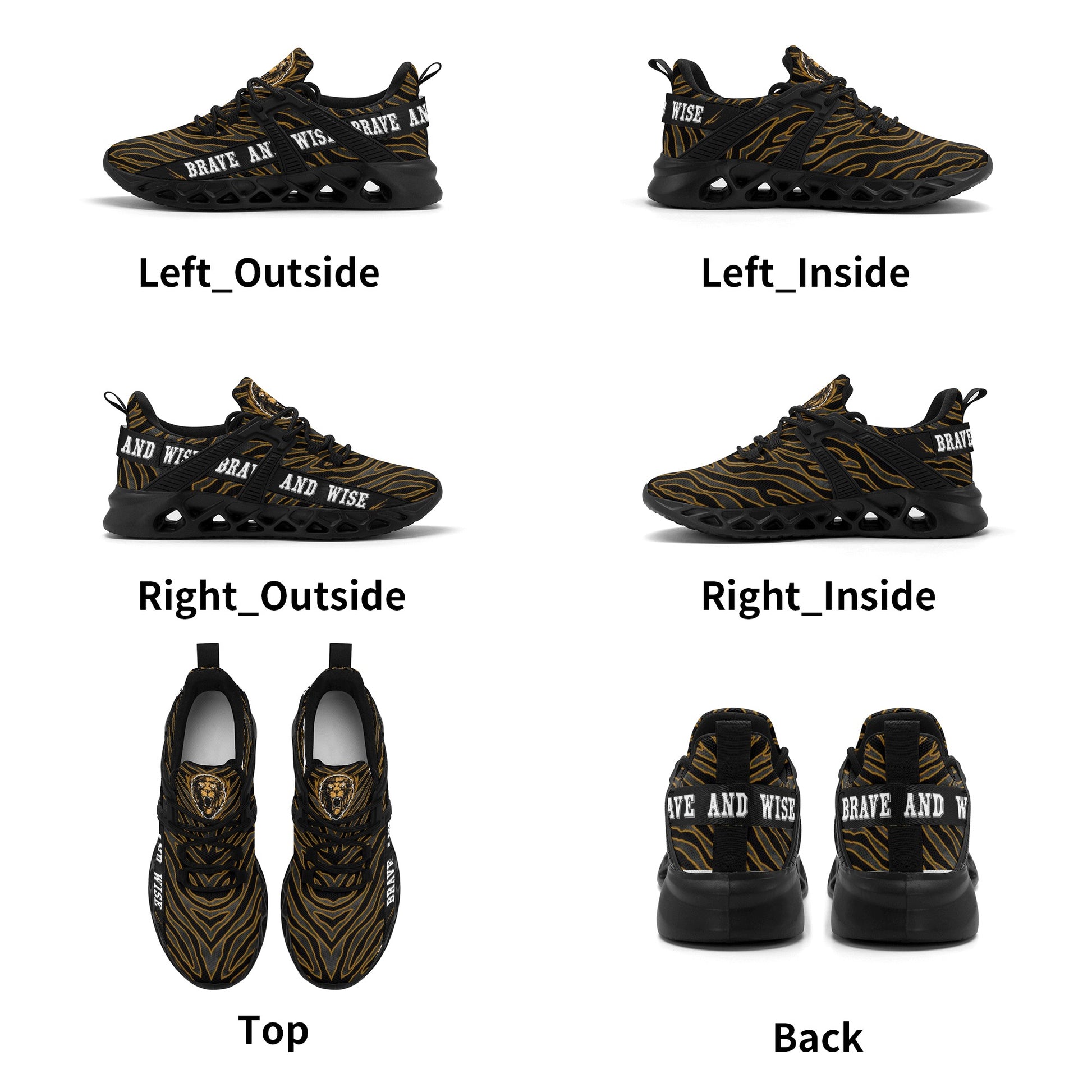 Lionhead. Mens New Elastic Sport Sneakers - AGTC