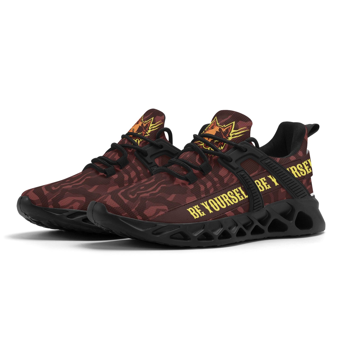 Red Fox! Mens New Elastic Sport Sneakers - AGTC