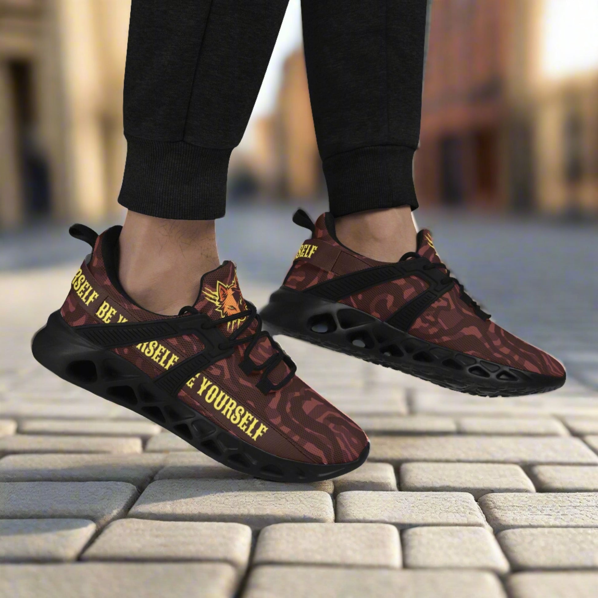 Red Fox! Mens New Elastic Sport Sneakers - AGTC