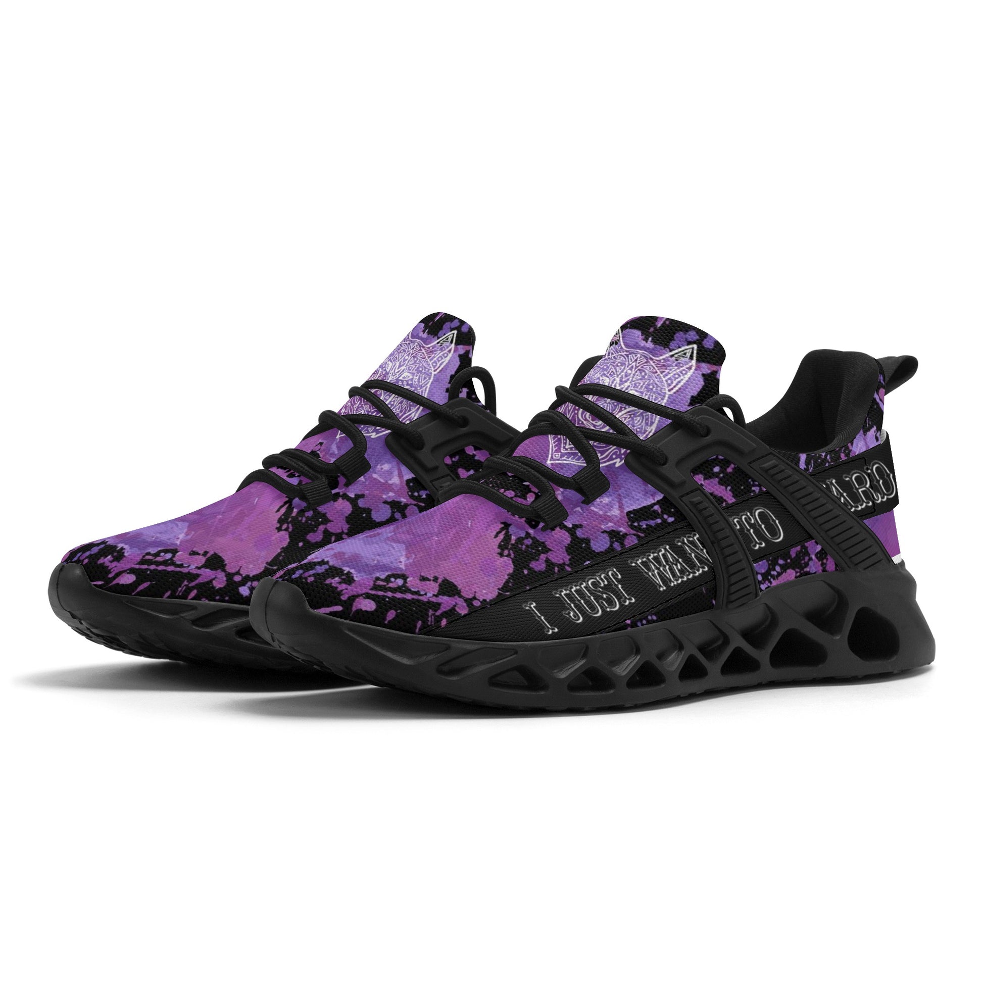 Purple Rain! Mens New Elastic Sport Sneakers - AGTC