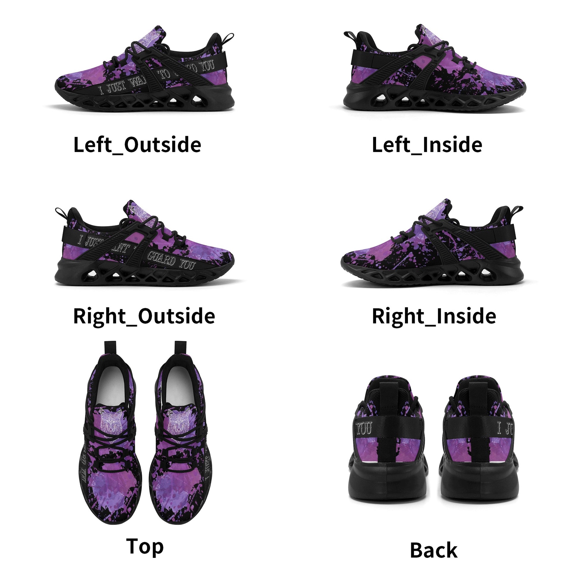 Purple Rain! Mens New Elastic Sport Sneakers - AGTC