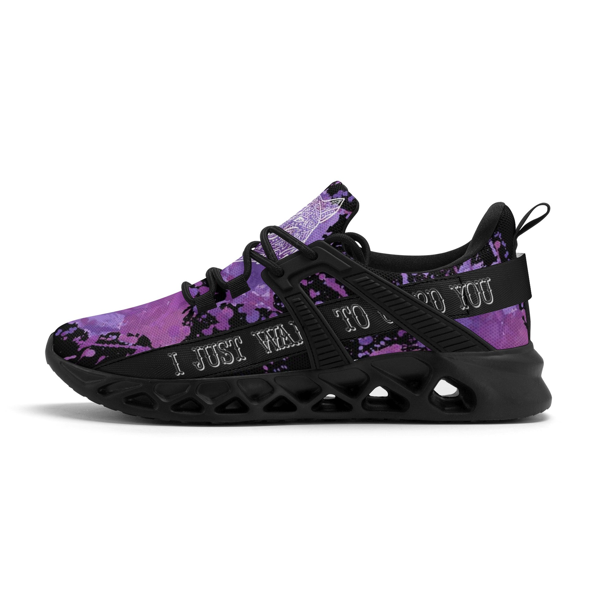 Purple Rain! Mens New Elastic Sport Sneakers - AGTC