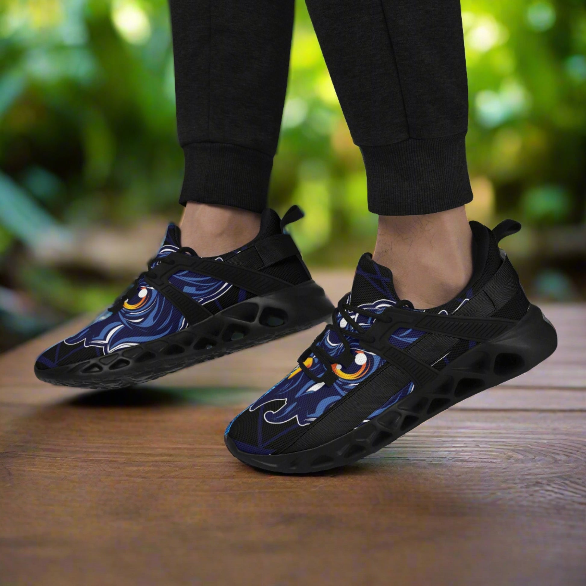 Night Owl! Mens New Elastic Sport Sneakers - AGTC