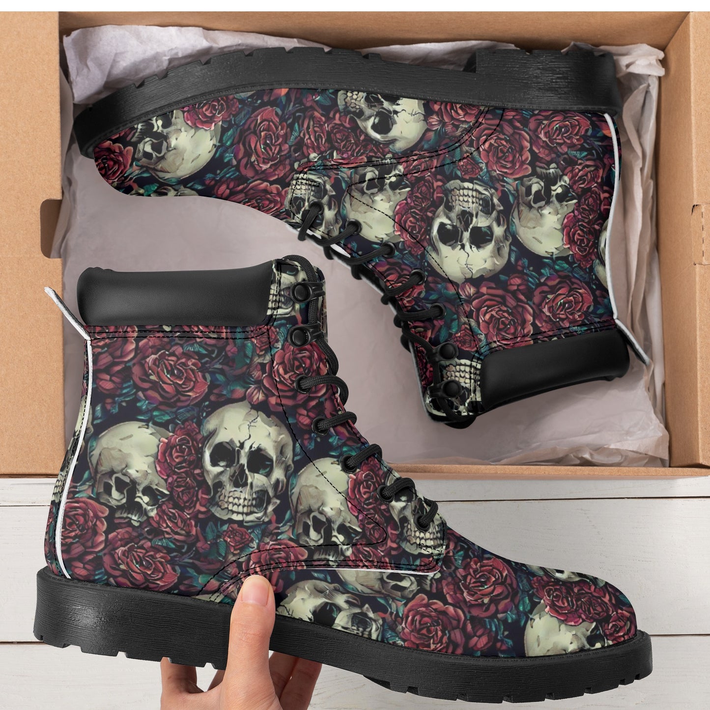 Lifestyle Shot: Leather Boots in Edgy Elegance for All Seasons