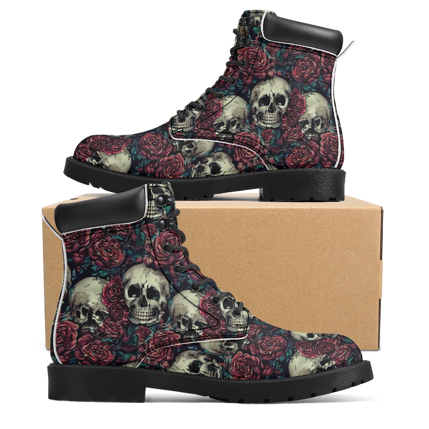 Lifestyle Shot: Leather Boots in Edgy Elegance for All Seasons