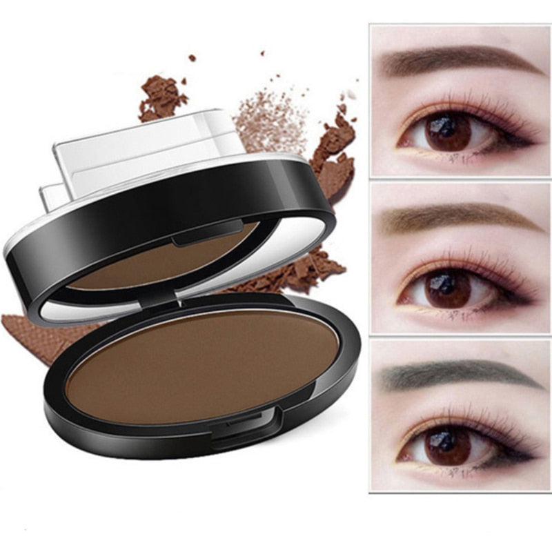 Eyebrow Powder Stamp Tint Stencil Kit | Waterproof, Professional Makeup, Easy to Use - AGTC