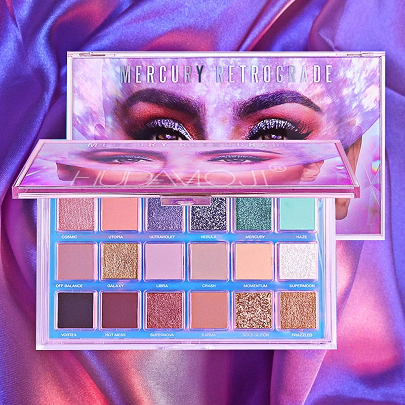 Eye shadow palette in action