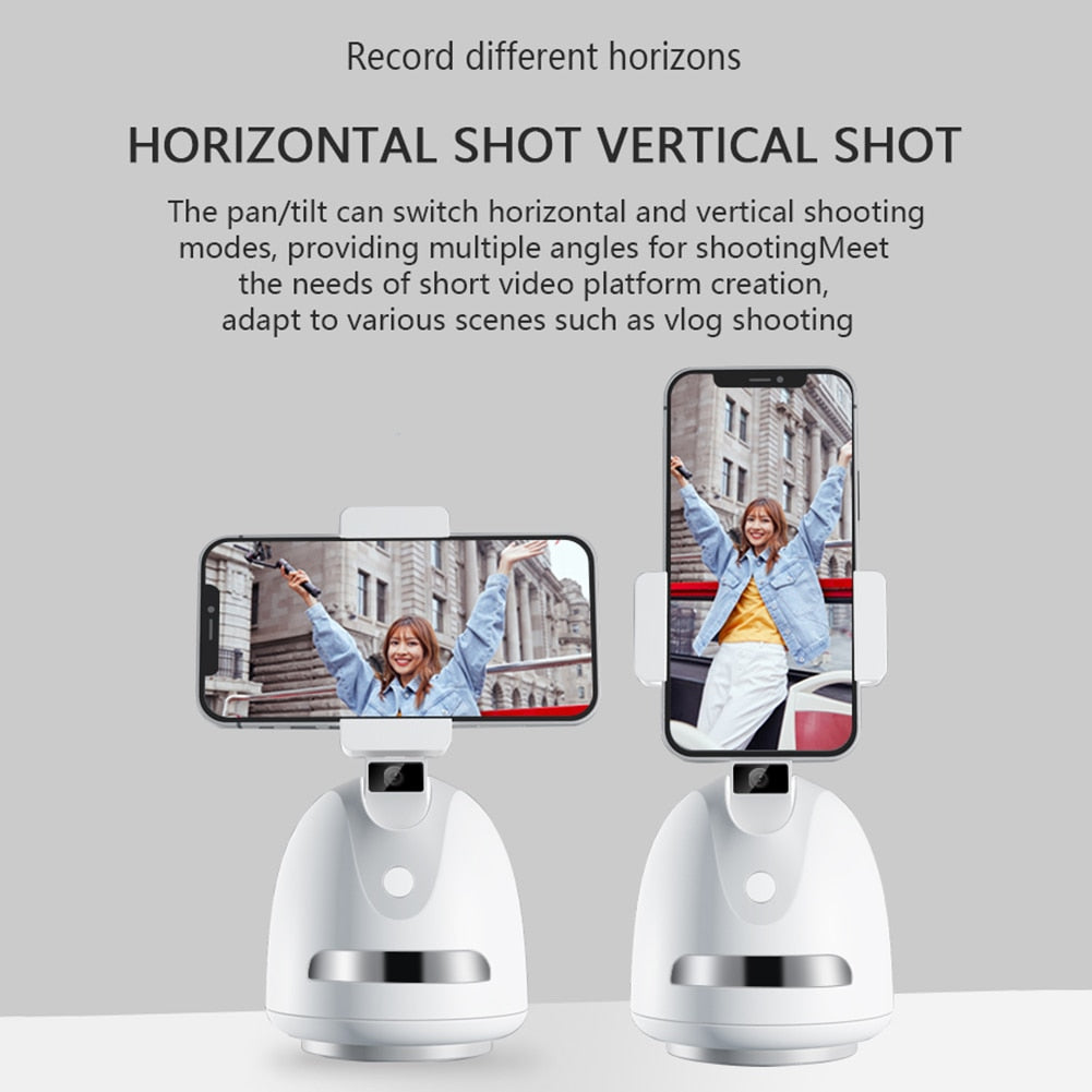 Auto Face Tracking Gimbal Stabilizer Phone Tripod Accessories 360 Rotation Live Smart AI Follow-Up Photo Vlog Video Recorder - AGTC