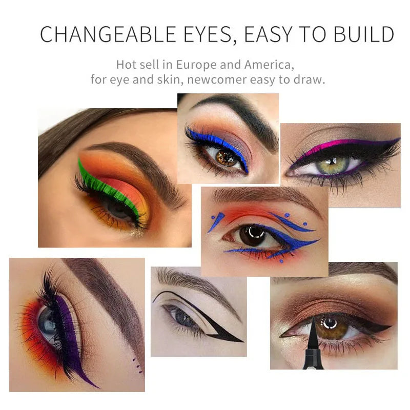 Winged Perfection: 2-in-1 Liquid Eyeliner with Double-Headed Stamp for Effortless Glam - AGTC