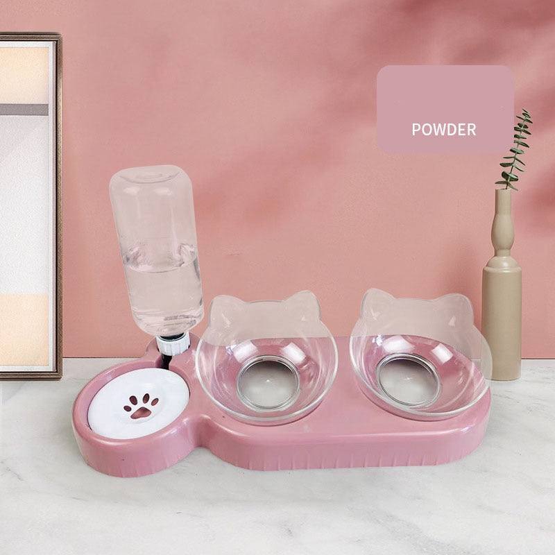 Automatic Pet Feeder Wet Dry Separation 3L Cat Food Bowl 850ML Water Bottle Large Capacity Dog Cat Food Dispenser Pet Supplies - AGTC