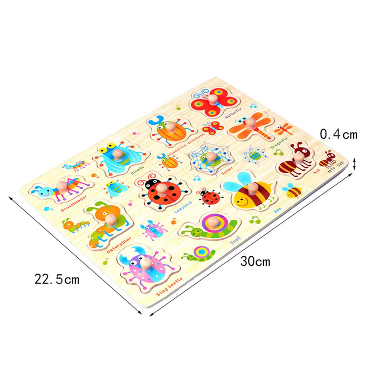 Discover & Learn: Montessori Wooden Puzzle Hand Grab Boards - Engaging Jigsaw with Cartoon Vehicles and Animals for Early Education in Children. - AGTC