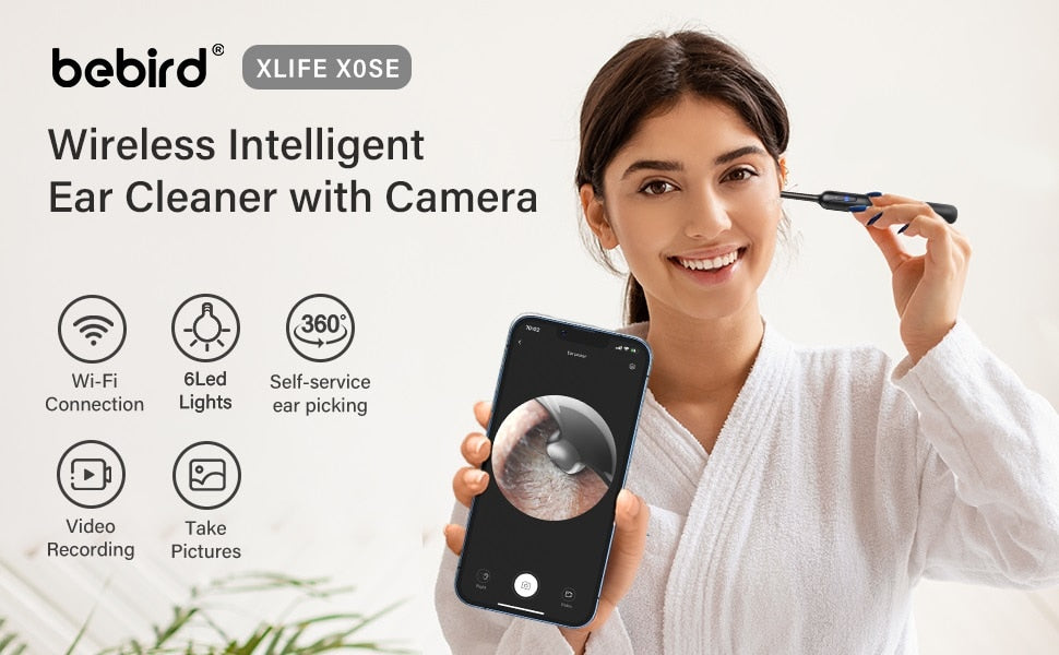 Xlife X0 Visual Earwax Remover - Safe and Effective Earwax Cleaning Tool with Camera - AGTC