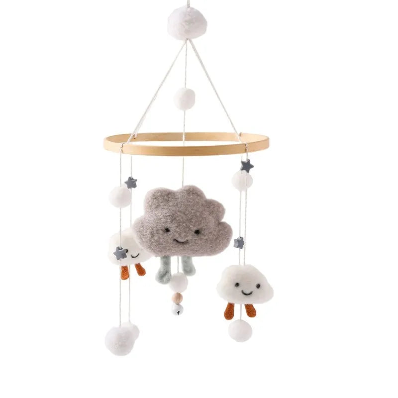 Musical Marvel: Baby Rattle Toy and Wooden Mobile for Crib Bed - Newborn Music Box, Bed Bell Hanging, Perfect Infant Crib Entertainment. - AGTC