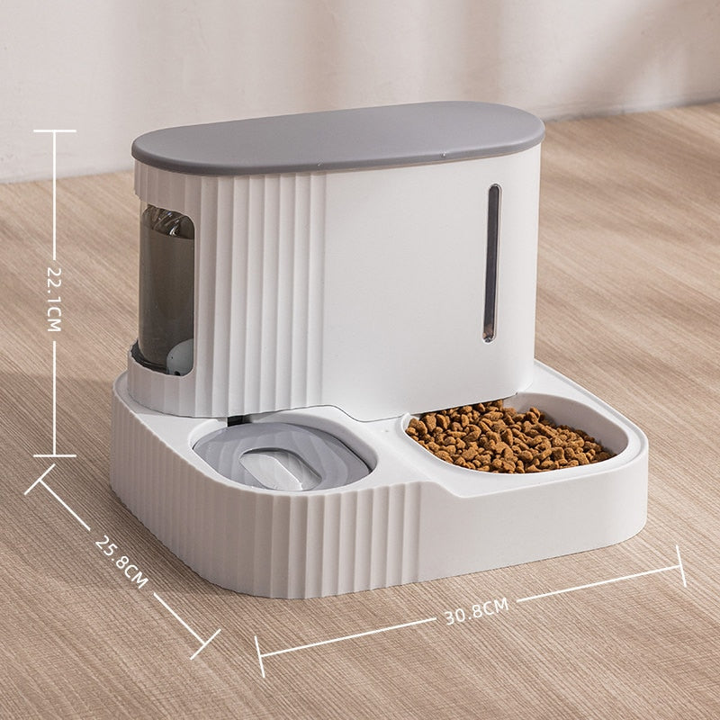 Automatic Pet Feeder Wet Dry Separation 3L Cat Food Bowl 850ML Water Bottle Large Capacity Dog Cat Food Dispenser Pet Supplies - AGTC