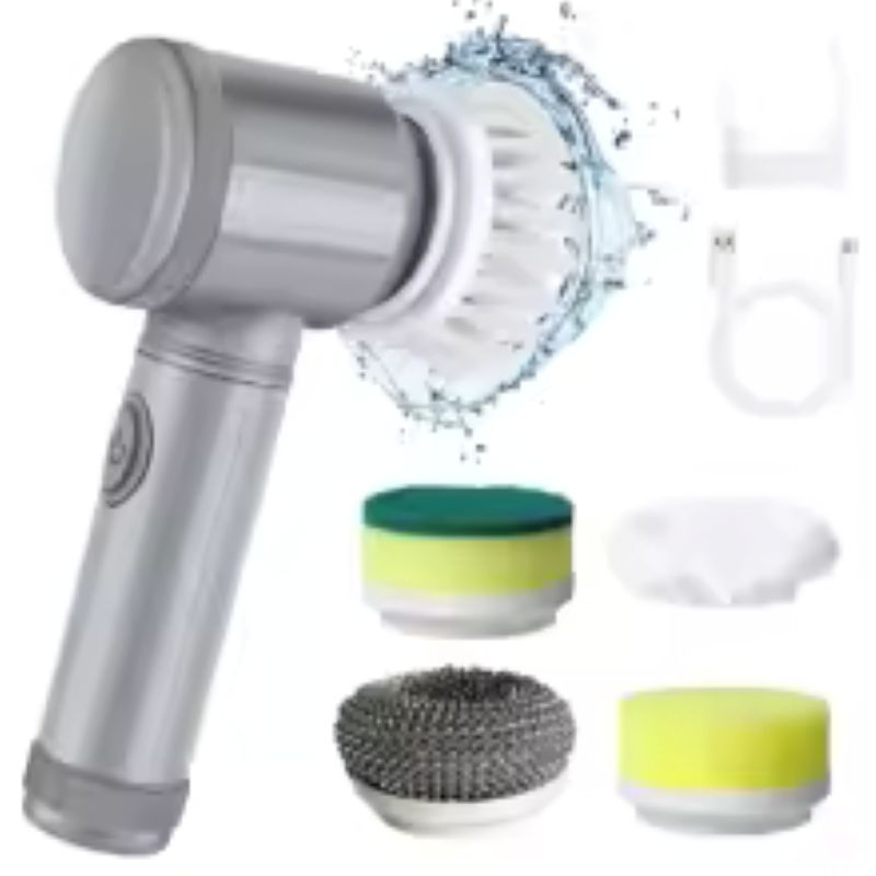 Xiaomi Electric Spin Scrubber: 5 Brush Heads | Bathroom & Kitchen Cleaning Power - AGTC