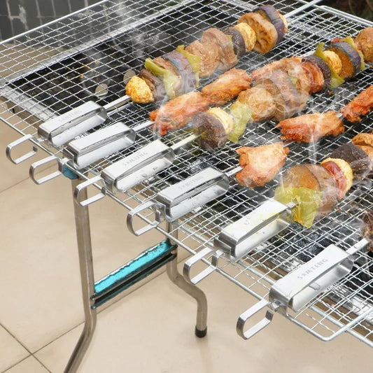 Stainless Steel BBQ Skewers - Set of 4