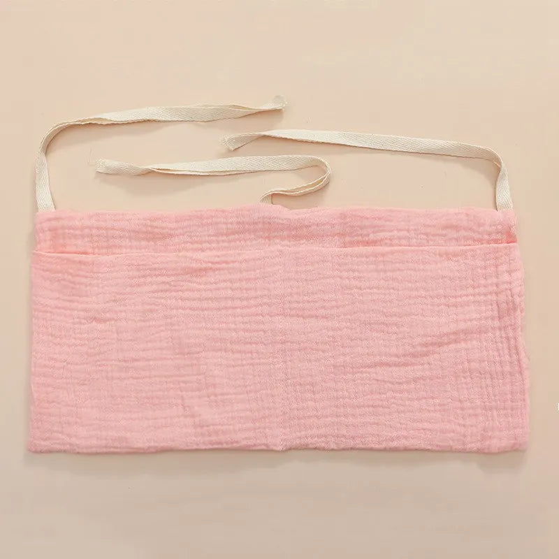 Clutter-Free Convenience: Baby Bedside Hanging Storage Bag - Double Layer Cotton Organizer with Pockets for Stroller, Diapers, Toys, Tissues, a Multipurpose Accessory. - AGTC
