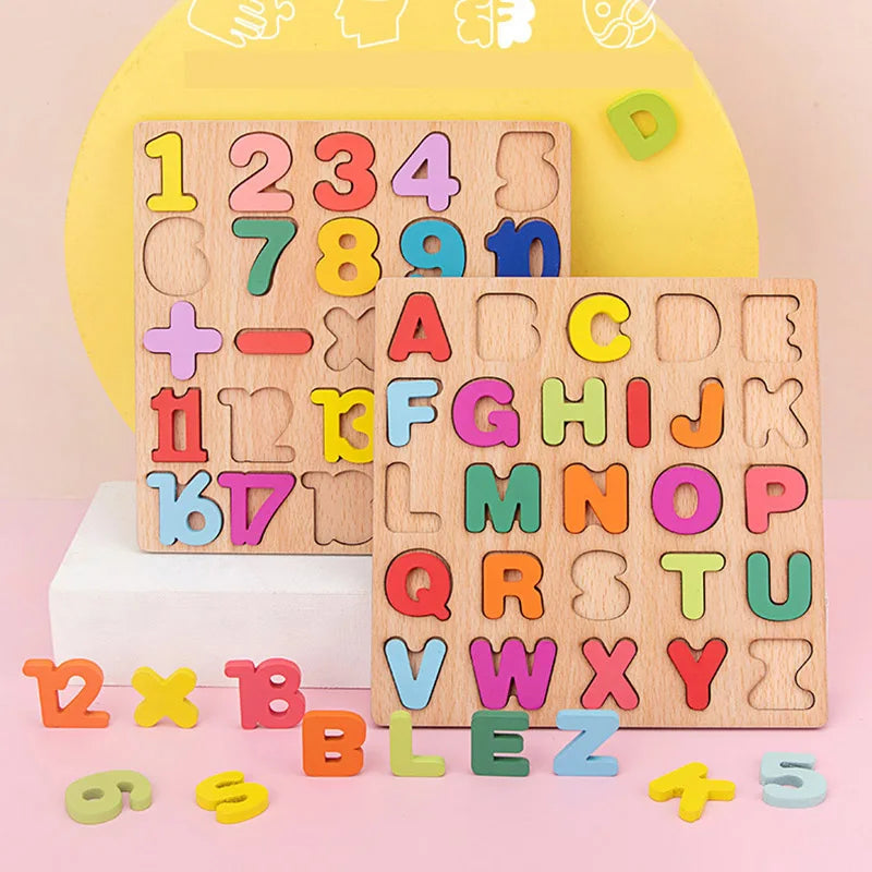 Discover & Learn: Montessori Wooden Puzzle Hand Grab Boards - Engaging Jigsaw with Cartoon Vehicles and Animals for Early Education in Children. - AGTC