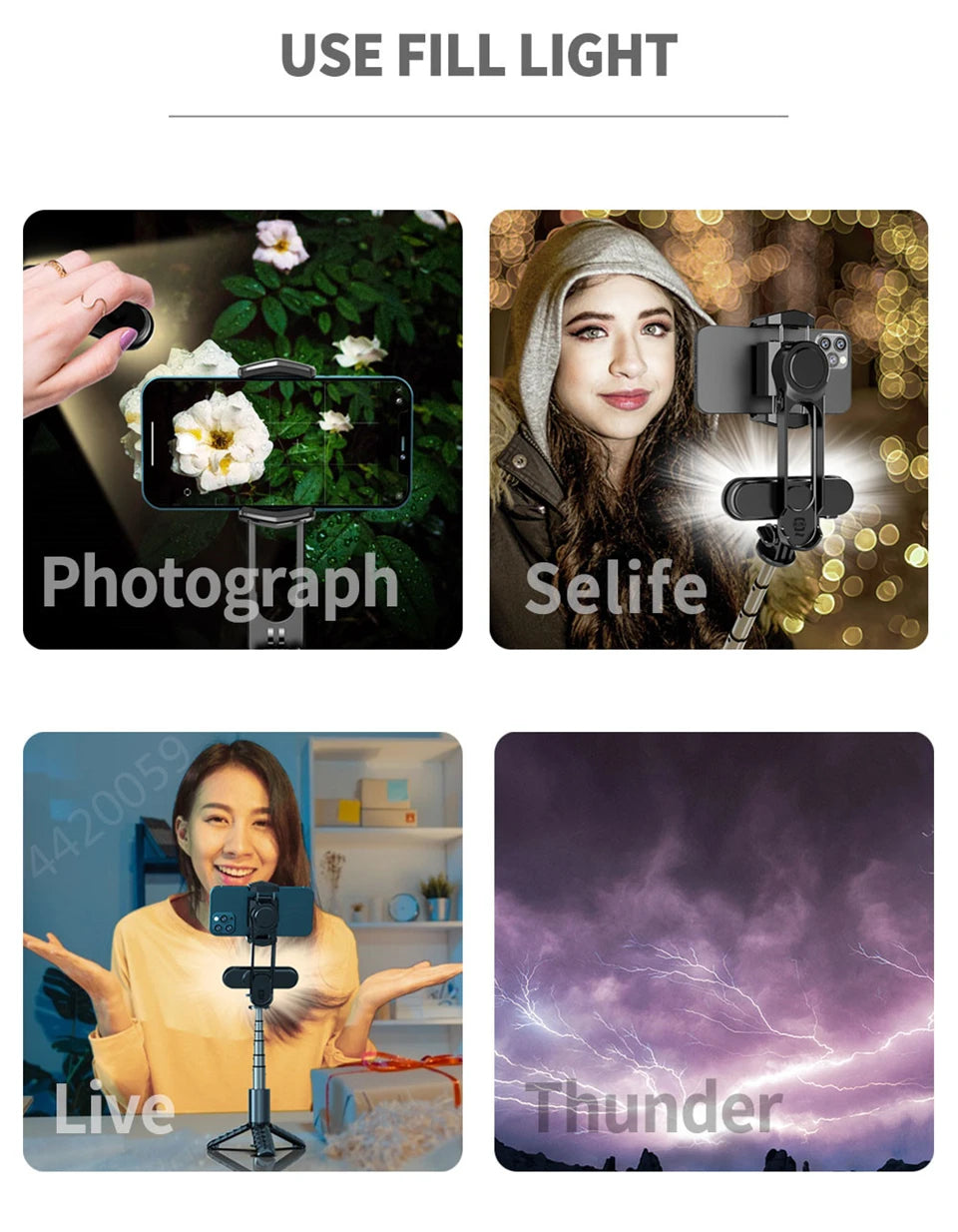 2023 Gimbal Stabilizer with Fill Light - AGTC