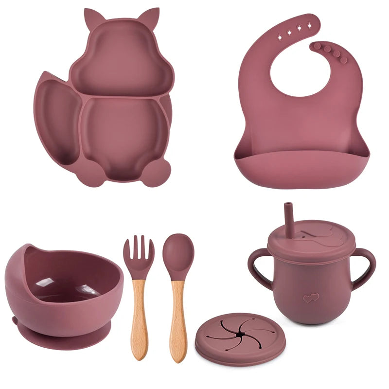 Silicone Baby Dinnerware Set - 6