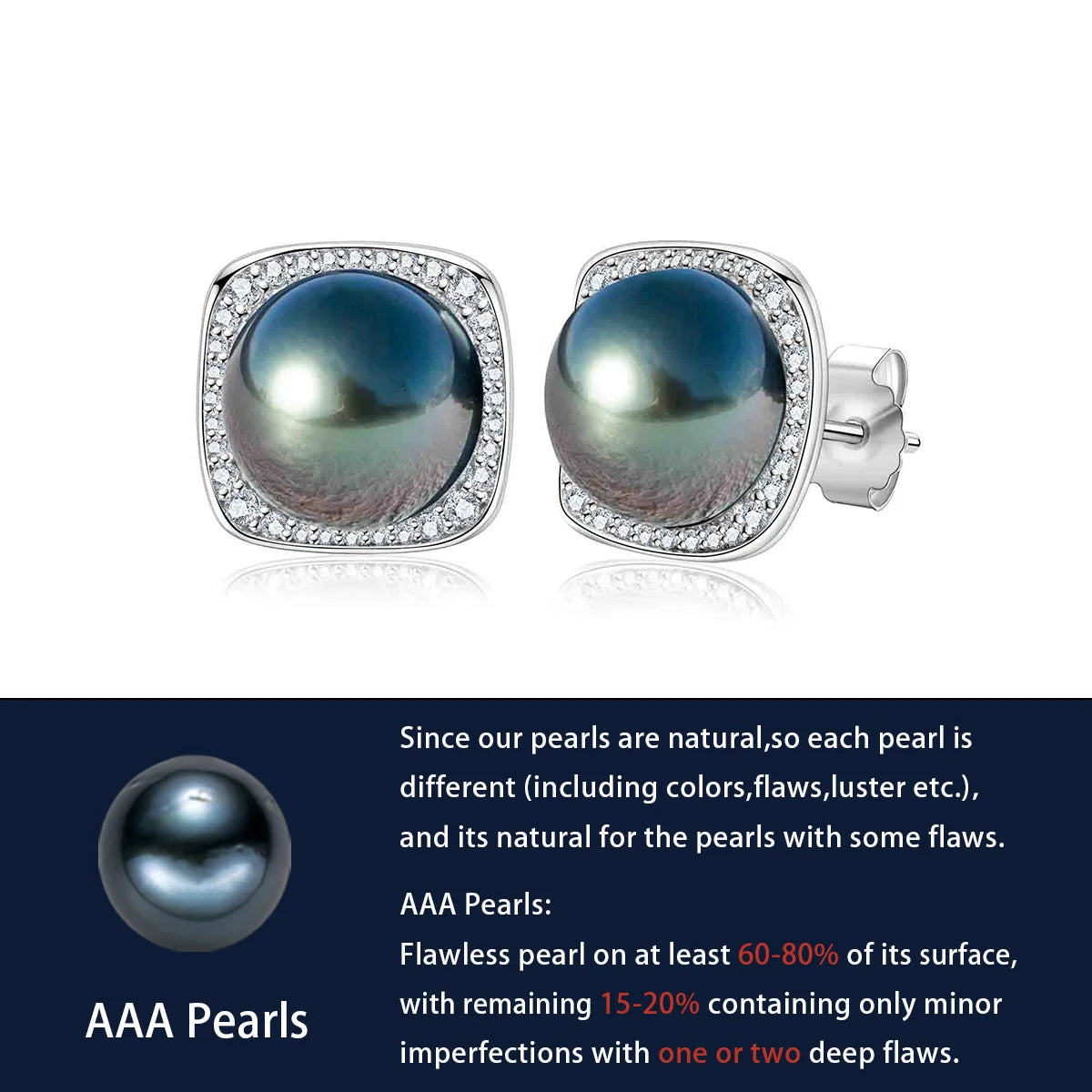 Tahitian Pearl Stud Earrings