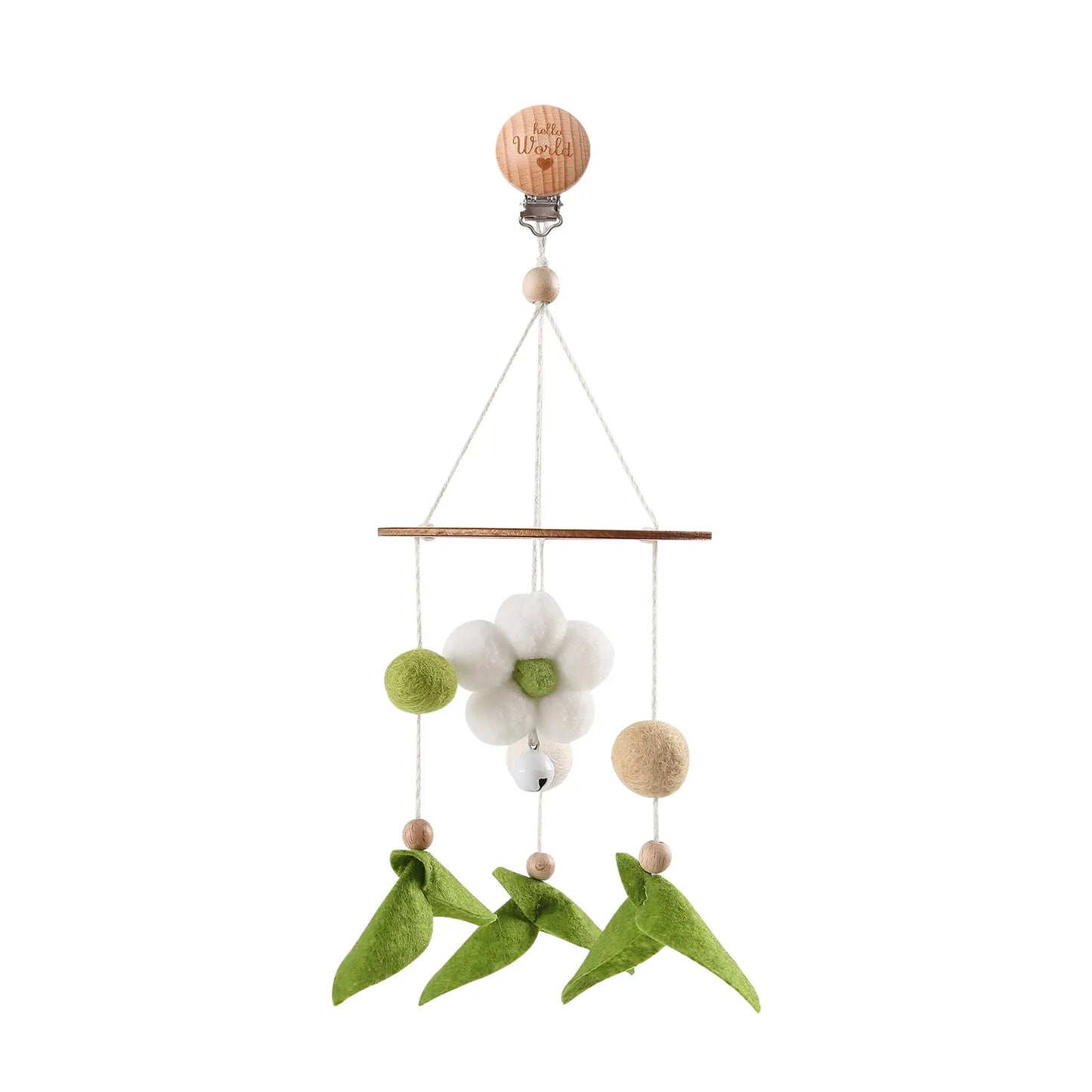Musical Marvel: Baby Rattle Toy and Wooden Mobile for Crib Bed - Newborn Music Box, Bed Bell Hanging, Perfect Infant Crib Entertainment. - AGTC