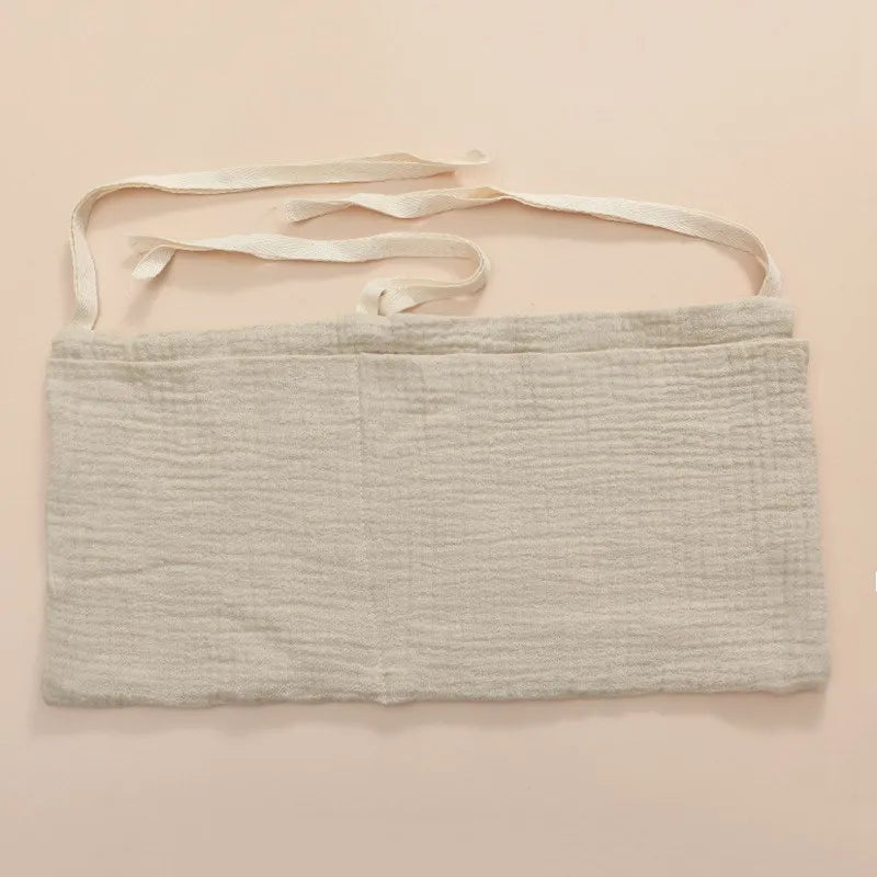 Clutter-Free Convenience: Baby Bedside Hanging Storage Bag - Double Layer Cotton Organizer with Pockets for Stroller, Diapers, Toys, Tissues, a Multipurpose Accessory. - AGTC