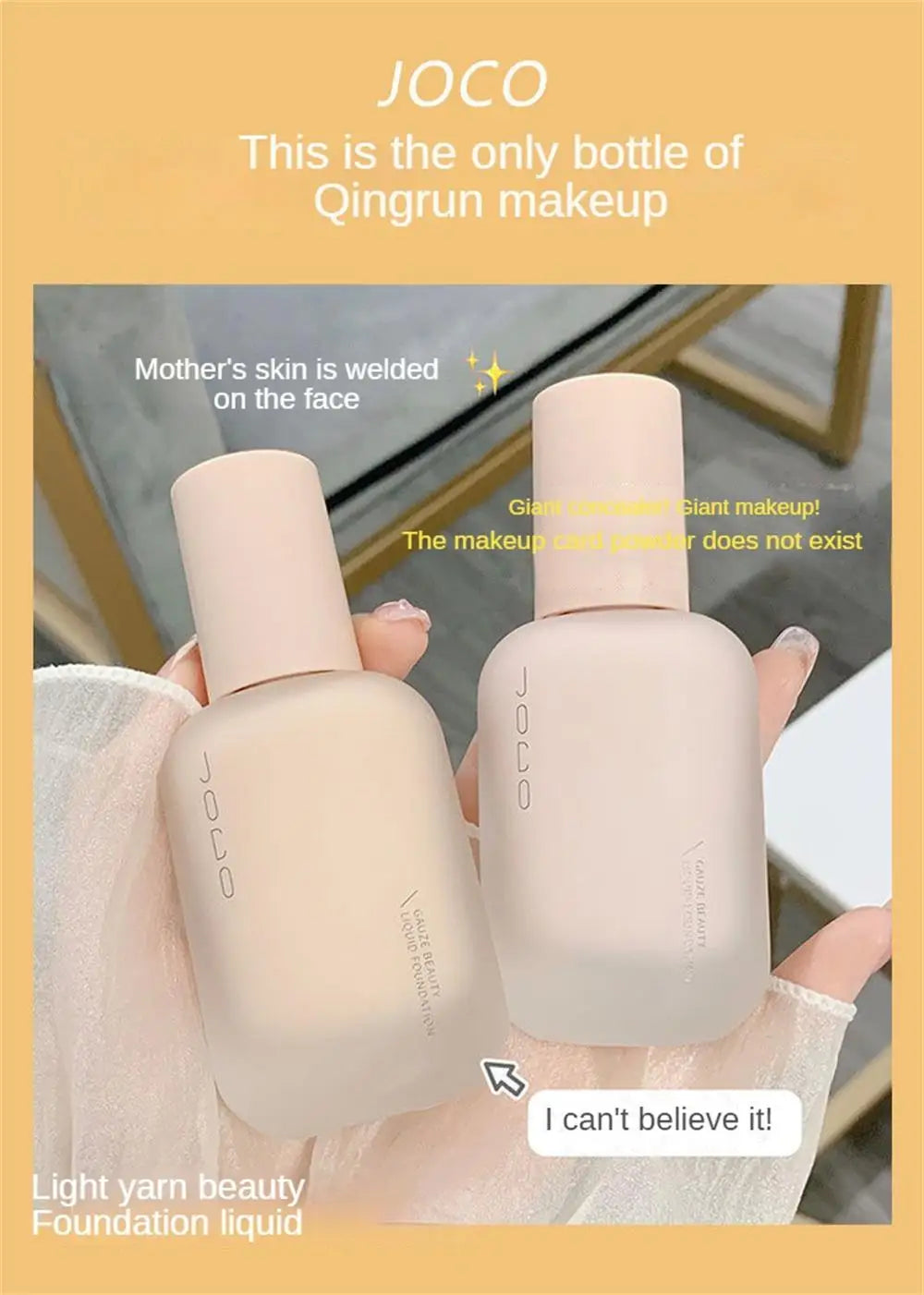 Flawless Base: Concealer Liquid Foundation for High Coverage - Oil-Control, Moisturizing, and Breathable for Lasting Korean Cosmetics Glam! - AGTC