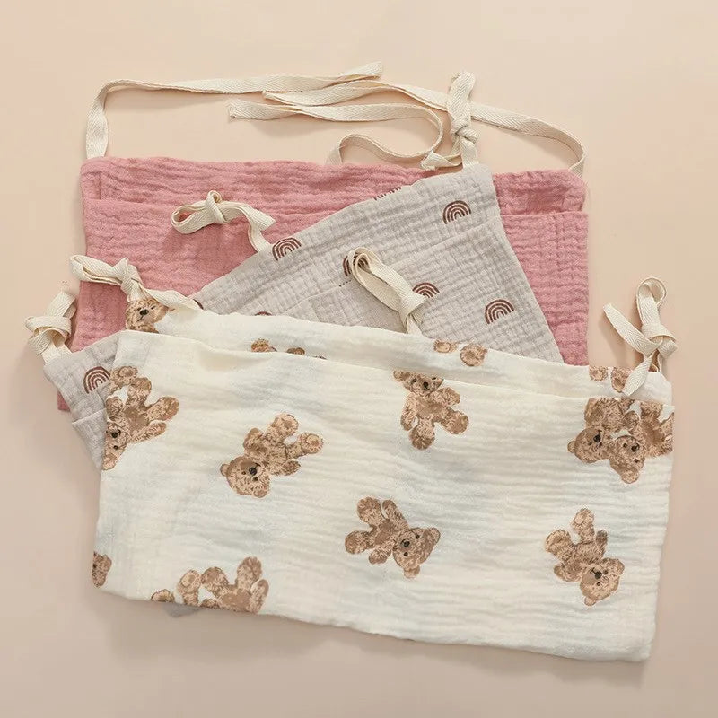 Clutter-Free Convenience: Baby Bedside Hanging Storage Bag - Double Layer Cotton Organizer with Pockets for Stroller, Diapers, Toys, Tissues, a Multipurpose Accessory. - AGTC