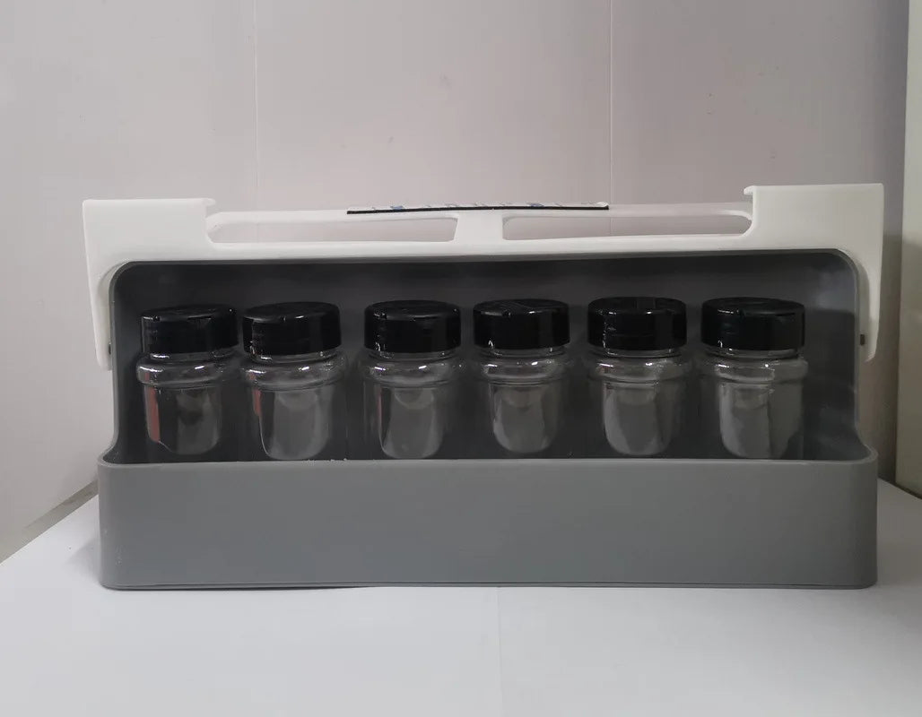 Space-Saving Elegance: Self-adhesive Spice Organizer Rack - Conveniently Tucked Under Desk Drawers for Hidden Kitchen Supplies Storage. A Tidy Solution for Your Culinary Delights! - AGTC