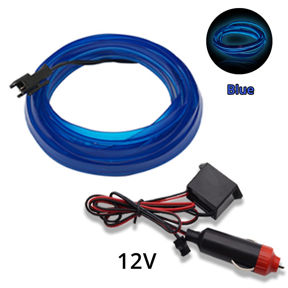 5M USB lamp Universal Car Interior Lighting LED Strip Decoration Garland Wire Rope Tube Line Flexible Neon Lights with USB Drive - AGTC