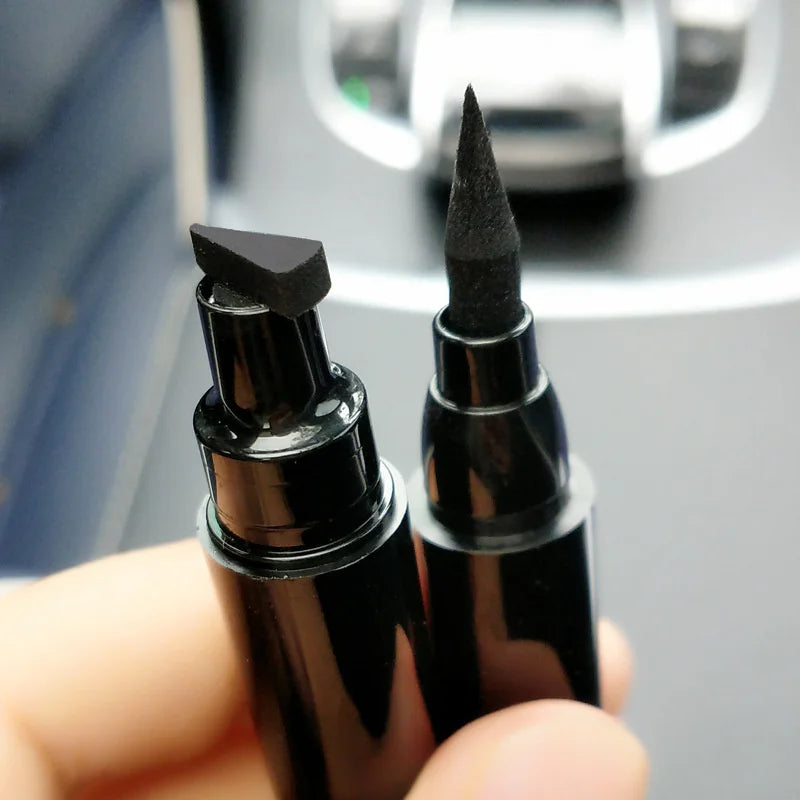 Winged Perfection: 2-in-1 Liquid Eyeliner with Double-Headed Stamp for Effortless Glam - AGTC