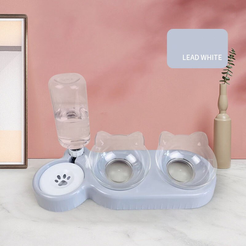 Automatic Pet Feeder Wet Dry Separation 3L Cat Food Bowl 850ML Water Bottle Large Capacity Dog Cat Food Dispenser Pet Supplies - AGTC