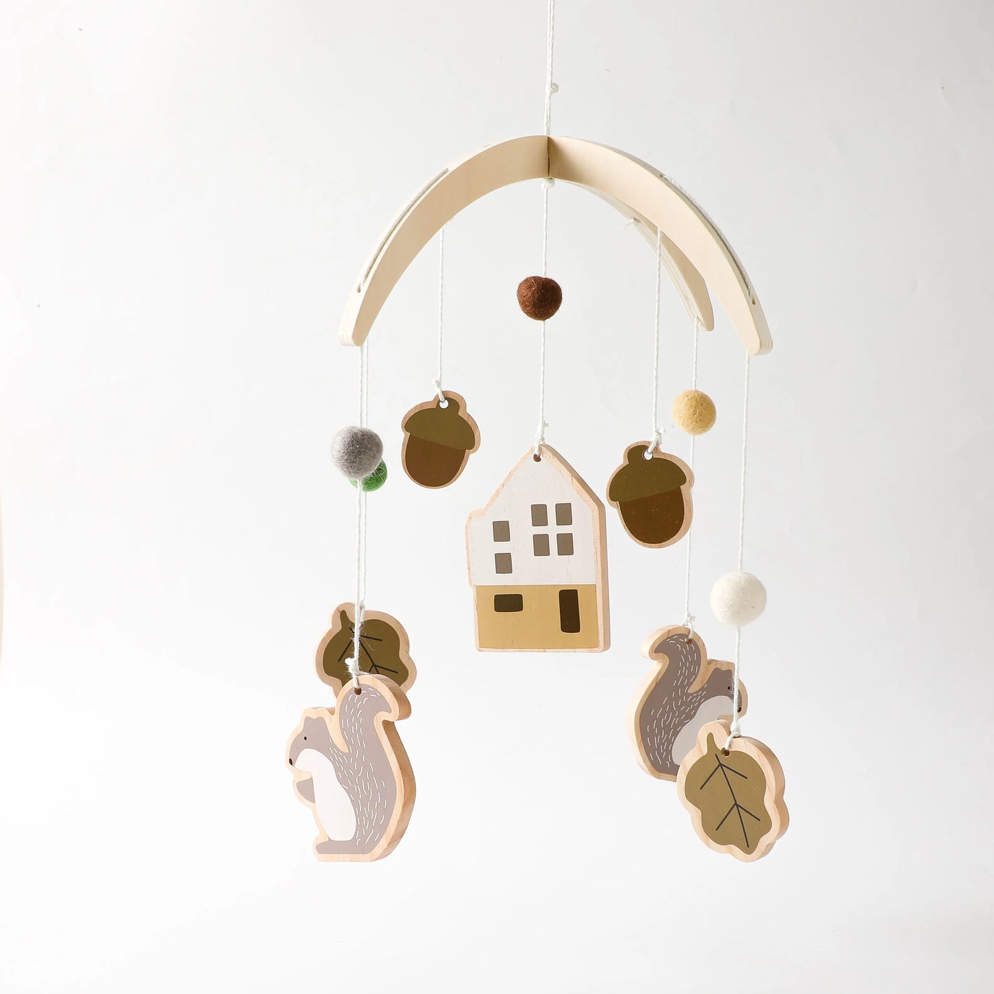 Musical Marvel: Baby Rattle Toy and Wooden Mobile for Crib Bed - Newborn Music Box, Bed Bell Hanging, Perfect Infant Crib Entertainment. - AGTC