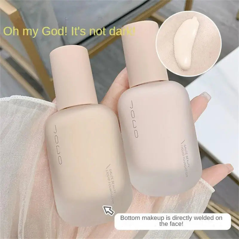 Flawless Base: Concealer Liquid Foundation for High Coverage - Oil-Control, Moisturizing, and Breathable for Lasting Korean Cosmetics Glam! - AGTC