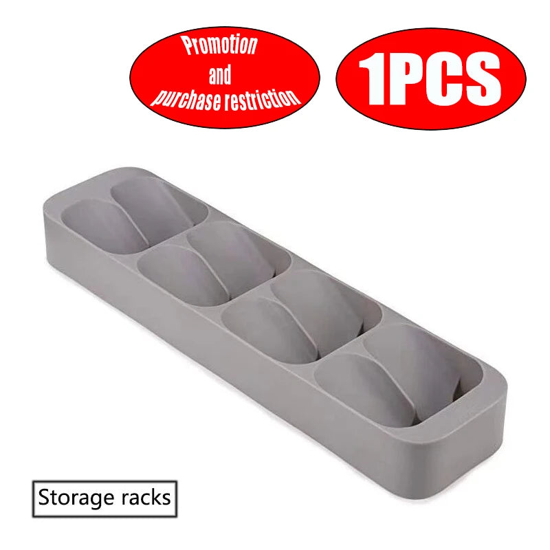 Space-Saving Elegance: Self-adhesive Spice Organizer Rack - Conveniently Tucked Under Desk Drawers for Hidden Kitchen Supplies Storage. A Tidy Solution for Your Culinary Delights! - AGTC