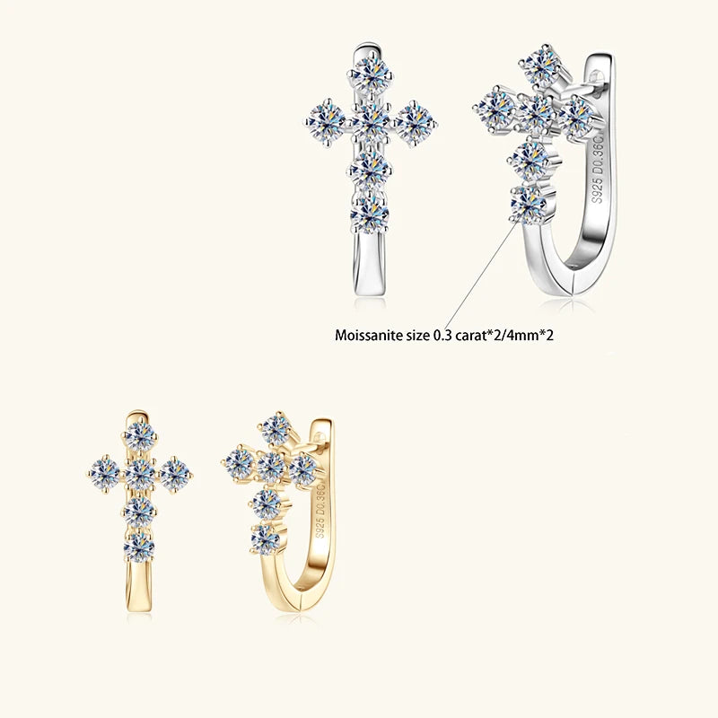 A side-by-side comparison of the earring size