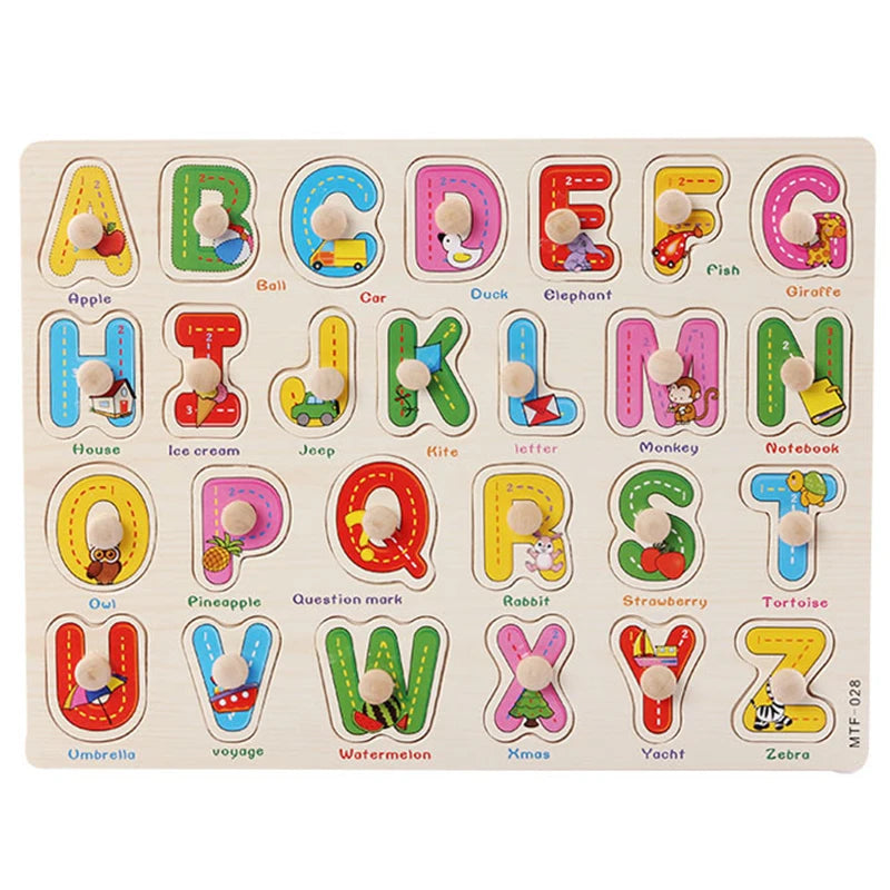 Discover & Learn: Montessori Wooden Puzzle Hand Grab Boards - Engaging Jigsaw with Cartoon Vehicles and Animals for Early Education in Children. - AGTC
