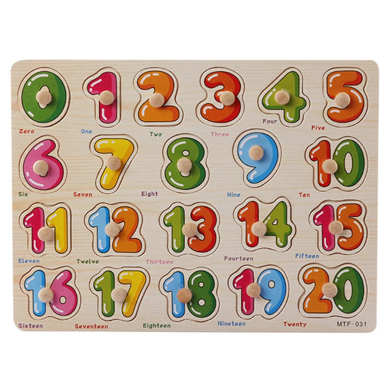 Discover & Learn: Montessori Wooden Puzzle Hand Grab Boards - Engaging Jigsaw with Cartoon Vehicles and Animals for Early Education in Children. - AGTC