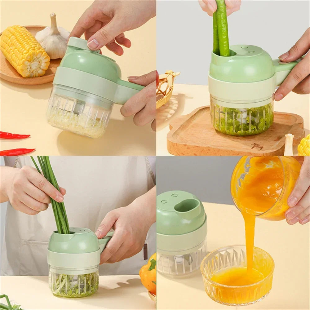 Versatile 4-in-1 Food Processor: Masher, Grinder & Veggie Cutter - AGTC