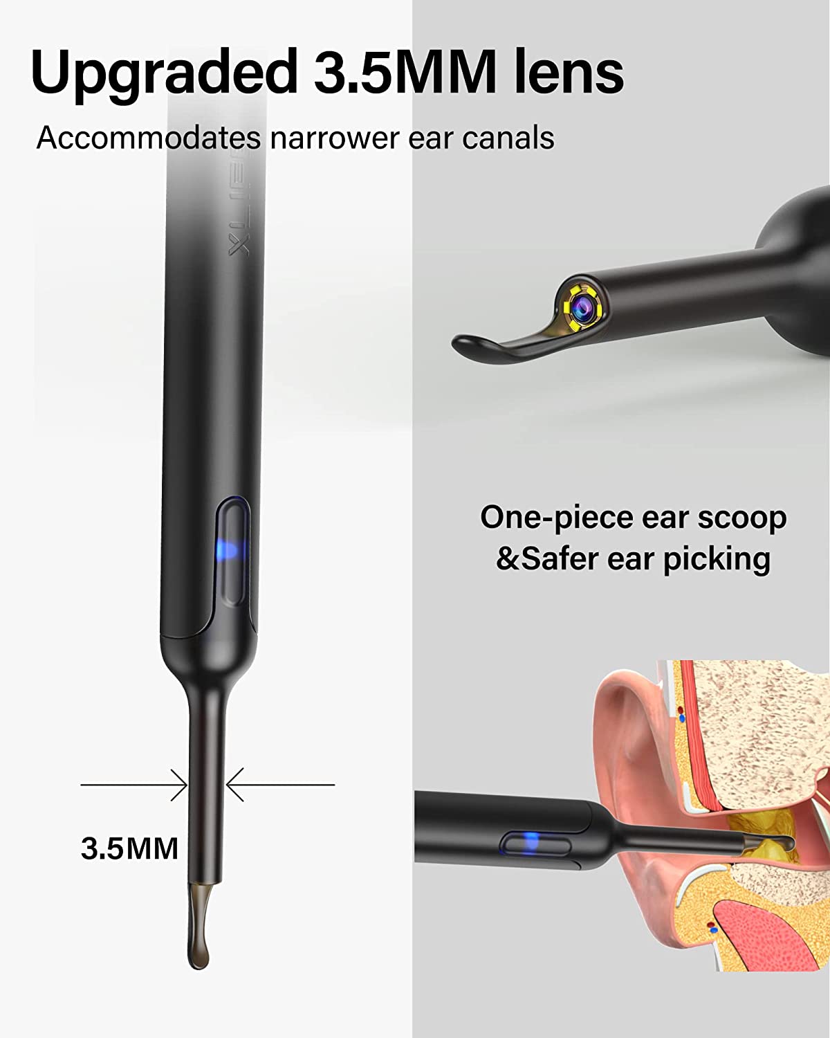 Xlife X0 Visual Earwax Remover - Safe and Effective Earwax Cleaning Tool with Camera - AGTC