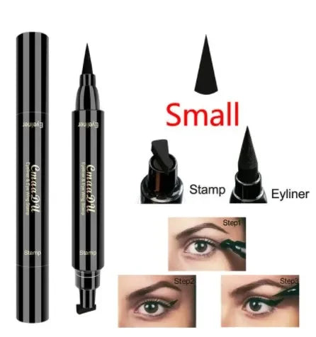 Winged Perfection: 2-in-1 Liquid Eyeliner with Double-Headed Stamp for Effortless Glam - AGTC